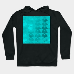 Jewel Ginkgo Single Hue Array Cyan Hoodie